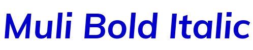 Muli Bold Italic フォント